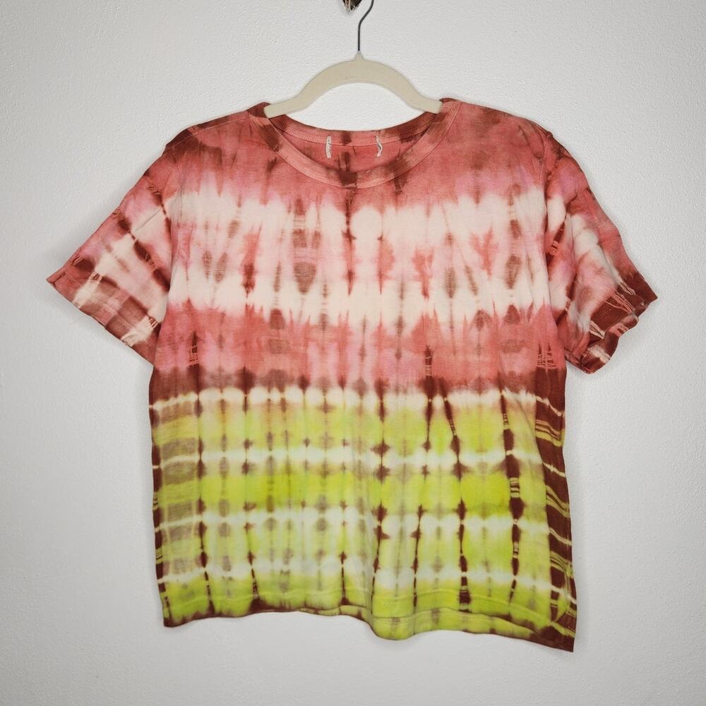 Vintage 90s Tie Dye Boho Grunge Cobain 90s Womens Babydoll Style Shirt